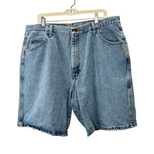Wrangler Denim Jean Shorts Jorts 40 Men Blue Relaxed Loose Fit 90s